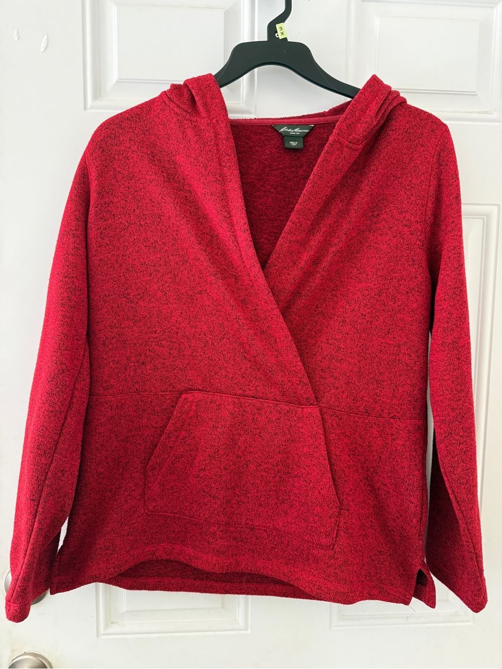Eddie Bauer Women’s V Neck Pullover Hooded Sweater Size Large